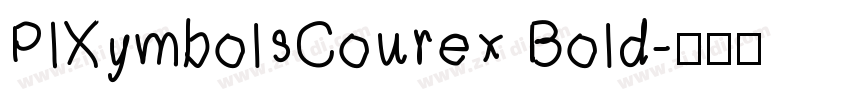 PIXymbolsCourex Bold字体转换